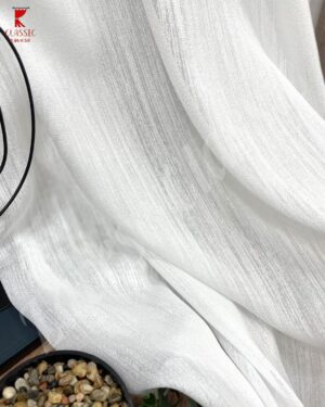 lan zavesa gušćeg tkanja Aloe Vera u enterijeru