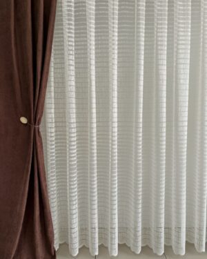 Zavesa Linea Champagne u šampanj boji od žakard tkanja – ne zahteva peglanje